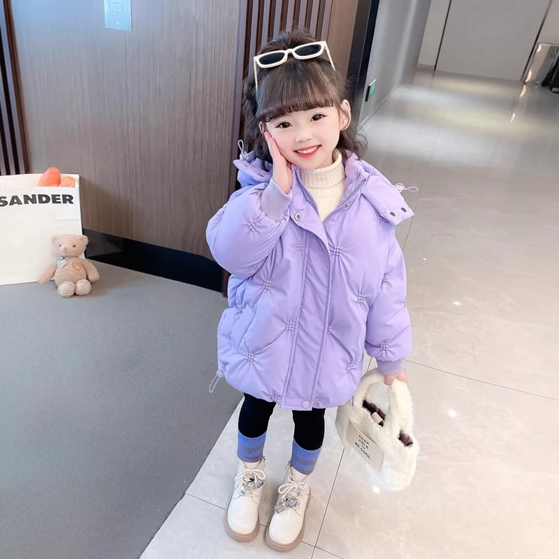 女童棉袄冬装2024新款洋气儿童棉服加厚宝宝冬季外套小童棉衣