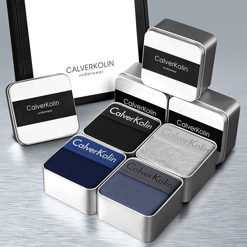 男士内裤平角裤纯棉透气四角潮夏季薄款大码短裤男生内裤礼盒装