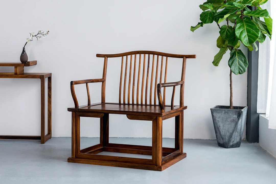 帝王椅家用新中式书桌椅实木椅简约餐椅办公室办公椅茶室茶椅