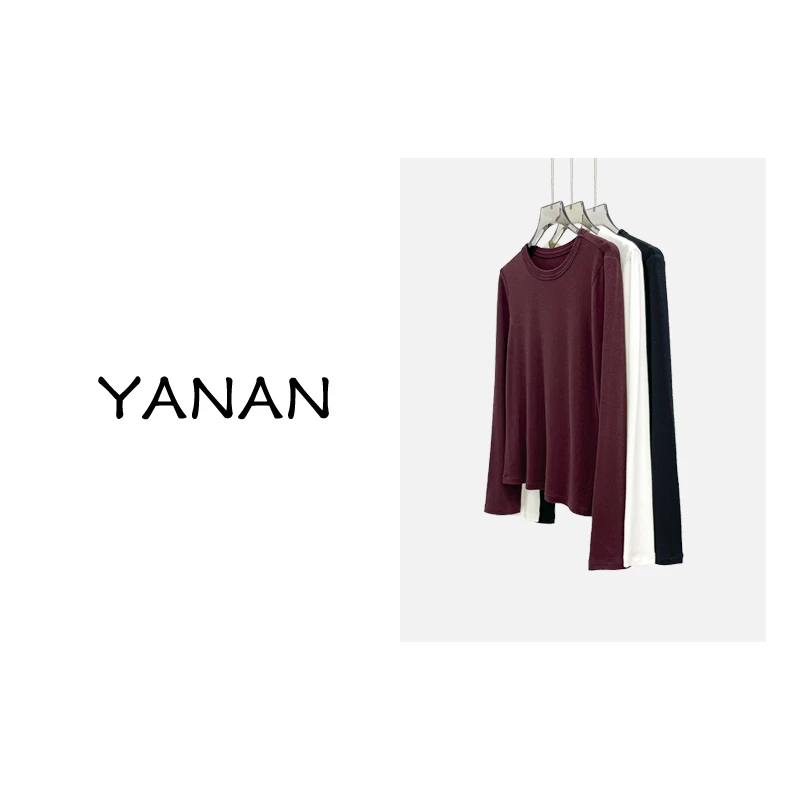 【亚楠本楠】双领T◆羊毛高级精选面料双层领口设计T恤5673