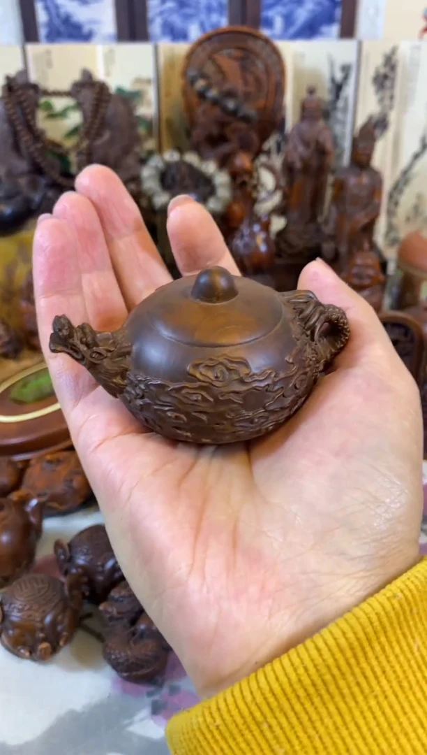 【闪购商品】黄杨木盘龙把把壶