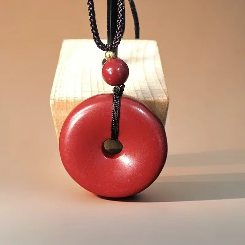 含辰砂工艺品平安扣吊坠Z99