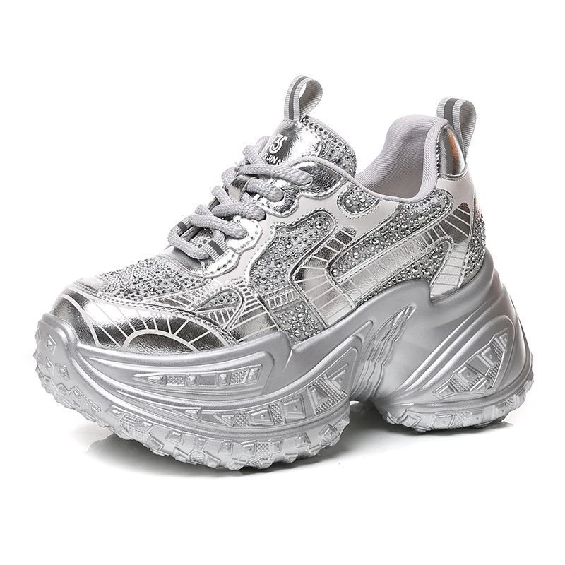 时尚百搭休闲透气松糕榴莲底老爹单鞋