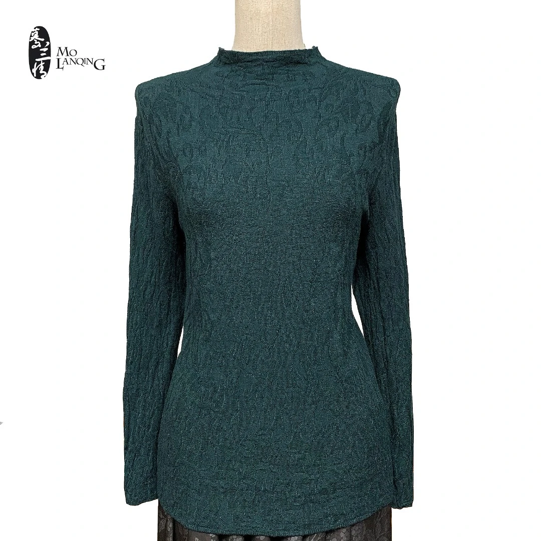 【简约百搭款】纯色长袖弹性针织打底衫0018