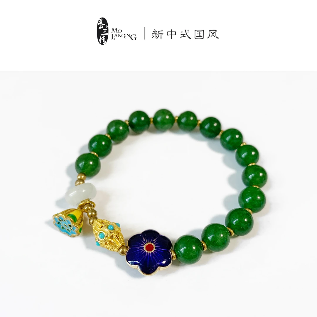 合金琉璃手链 【新款】中式国风复古精品女士单圈手串配饰6448