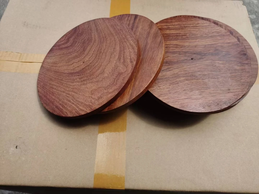 非洲黄花梨杯垫防烫垫独板圆杯垫壶承刺猬紫檀国标红木防烫垫