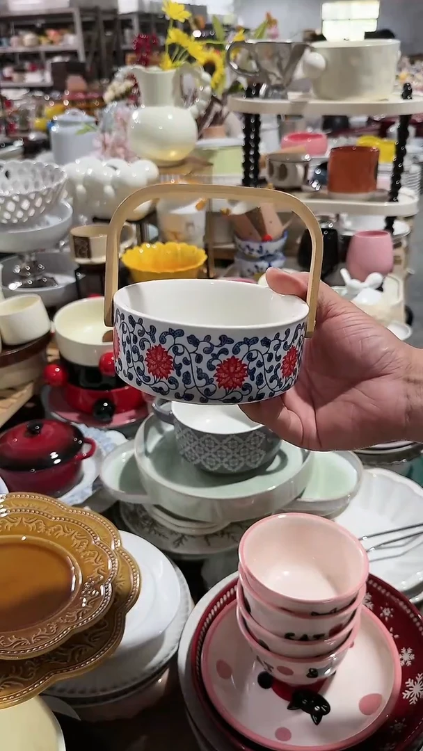 【闪购商品】瓷片5.5英寸提篮 微瑕凑满20元包邮