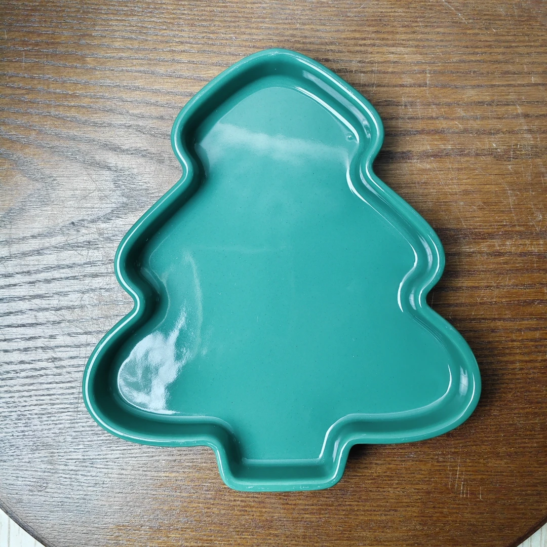 创意圣诞树造型陶瓷盘美式节日零食早餐碟分餐盘微瑕凑满20元包邮