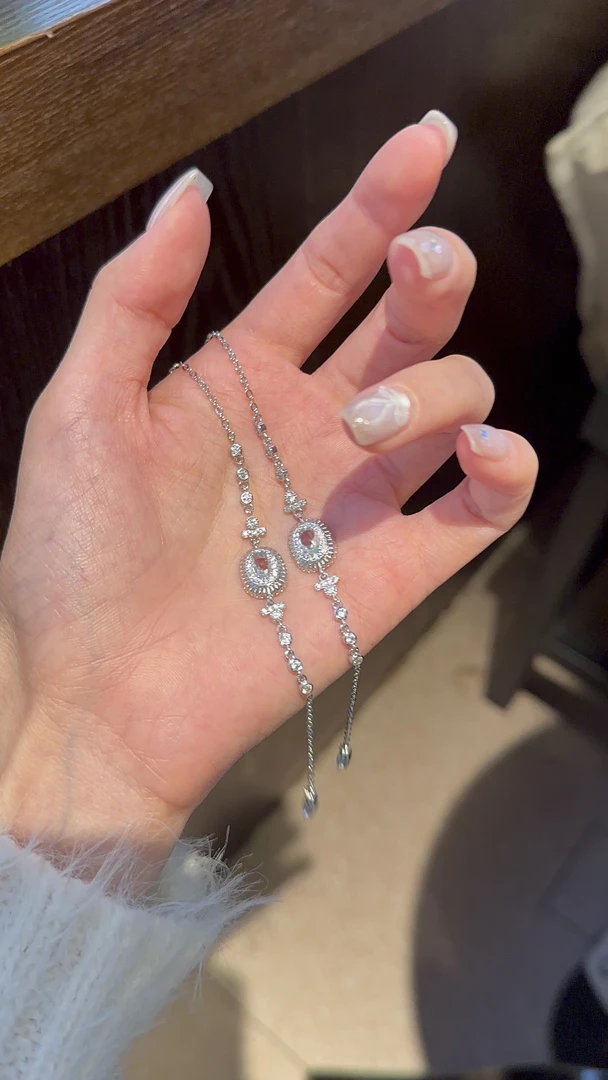 铜合金合成锆石手链 暮雪-时尚百搭气质韩范银色手链3020