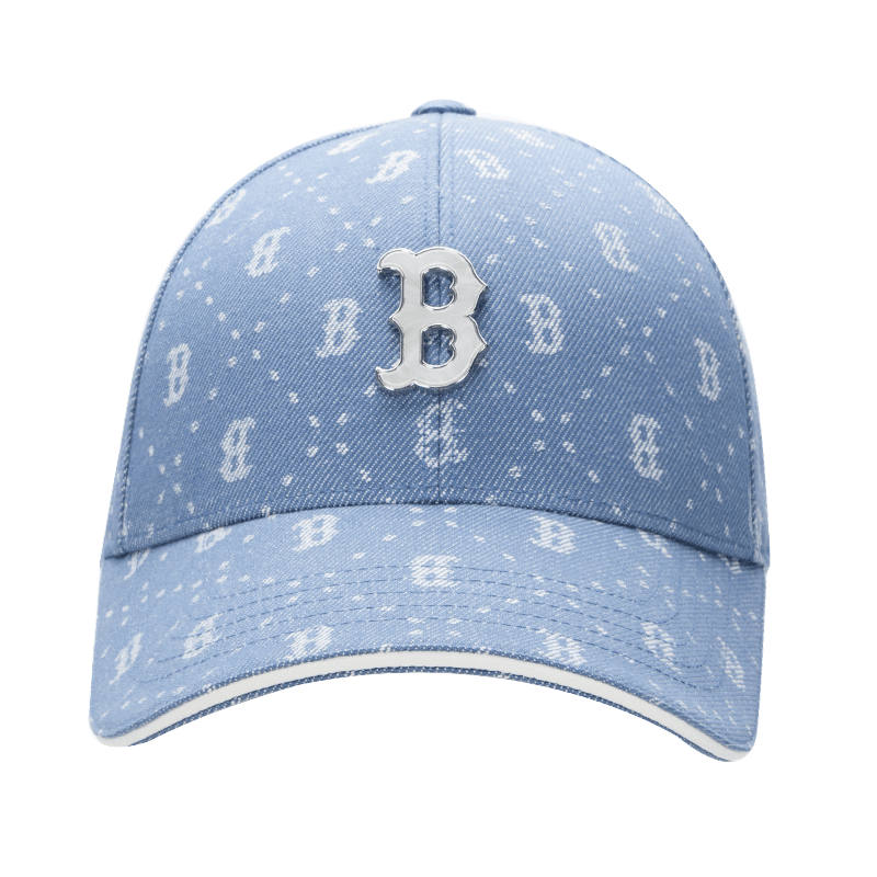 *MLB帽子NY金属复古老花牛仔色满标硬顶休闲百搭棒球帽3ACPMD13N