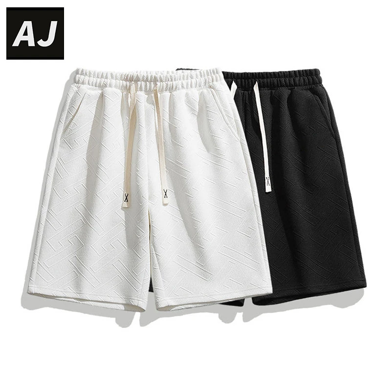 夏季新款韩版冰丝薄款运动弹力透气百搭宽松短裤五分裤男休闲裤潮