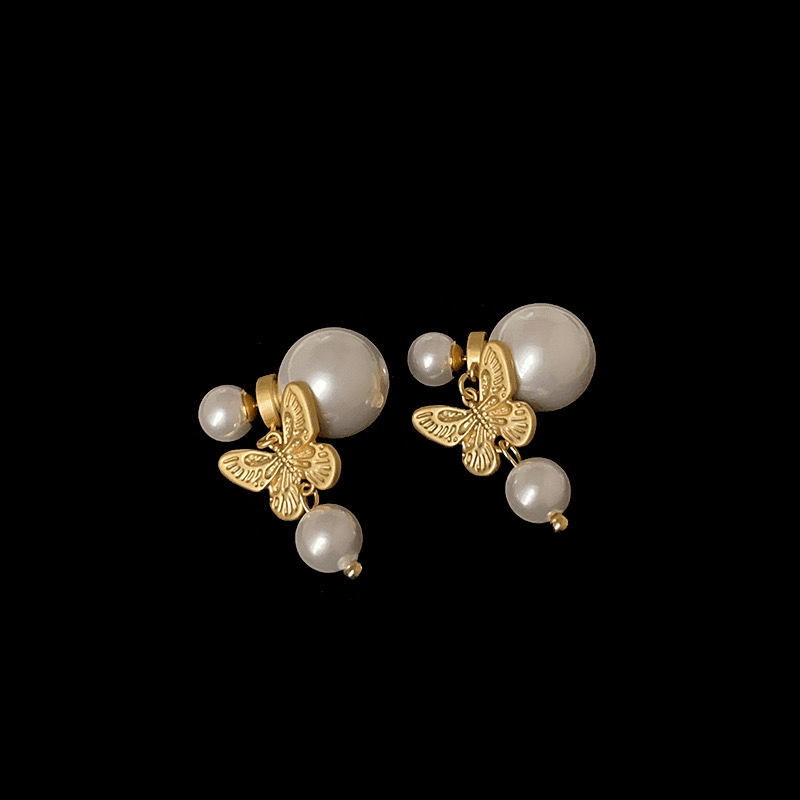 铜合金耳饰 A029气质仙气耳环饰品轻奢时尚百搭法式简约温柔镶嵌