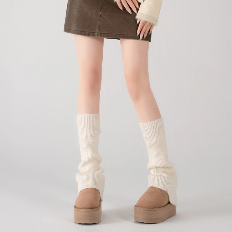 陌秀腿套堆堆袜女秋冬款加厚保暖白色y2k辣妹风冬季配雪地靴袜套