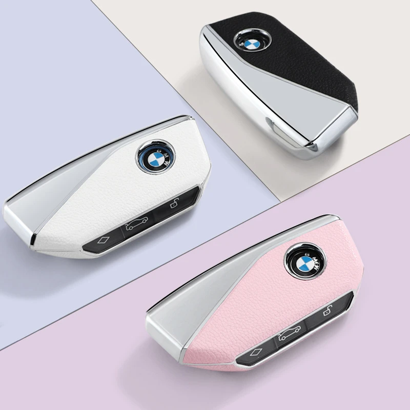 适用2023款新宝马x1x5x7钥匙套车内装饰用品新5系壳扣改装高档