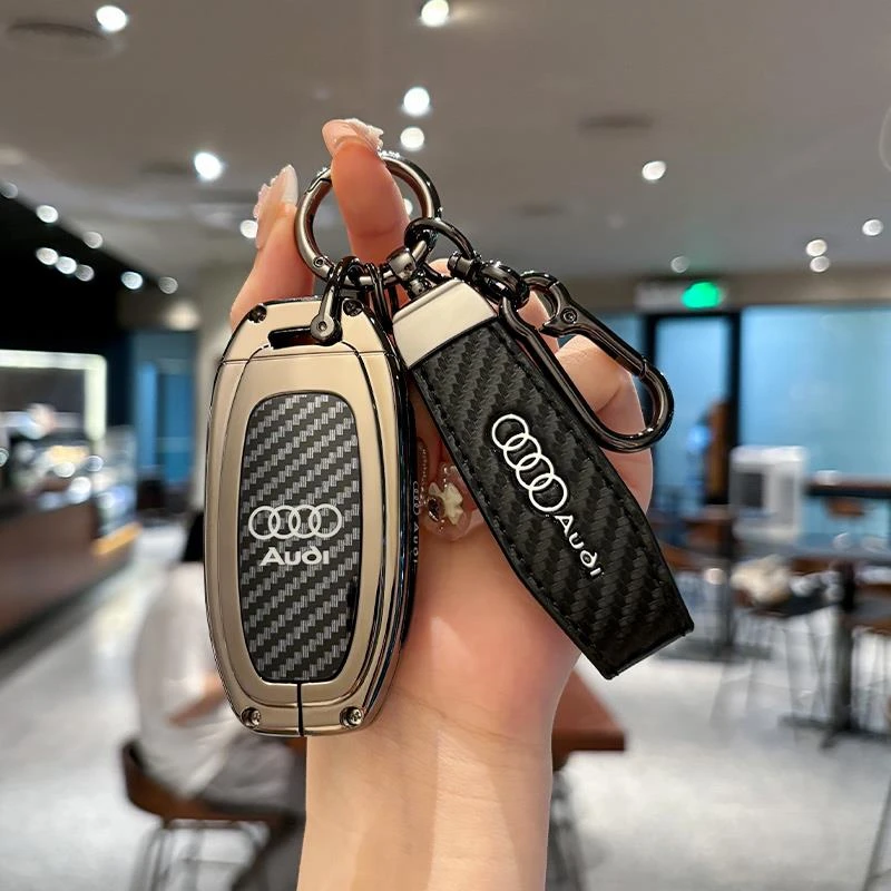 适用老奥迪12/13/14/15/16/17/18年A6L/Q5/A4L汽车钥匙套扣壳高级