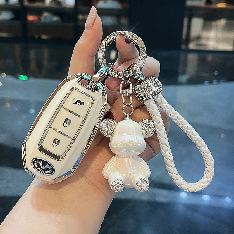 专用英菲尼迪钥匙套新款qx50/QX60汽车钥匙壳Q50L全包高档男女扣