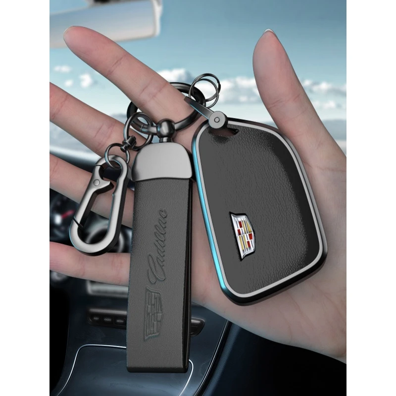 凯迪拉克钥匙套ct5高档xt5男改装xt4配件女ct6真皮汽车用品壳扣包