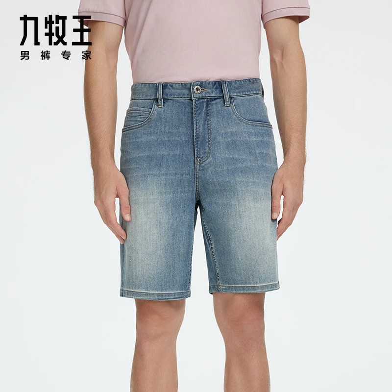 【牛仔短裤】九牧王休闲时尚短裤男2024夏季新款舒适百搭直筒五分裤