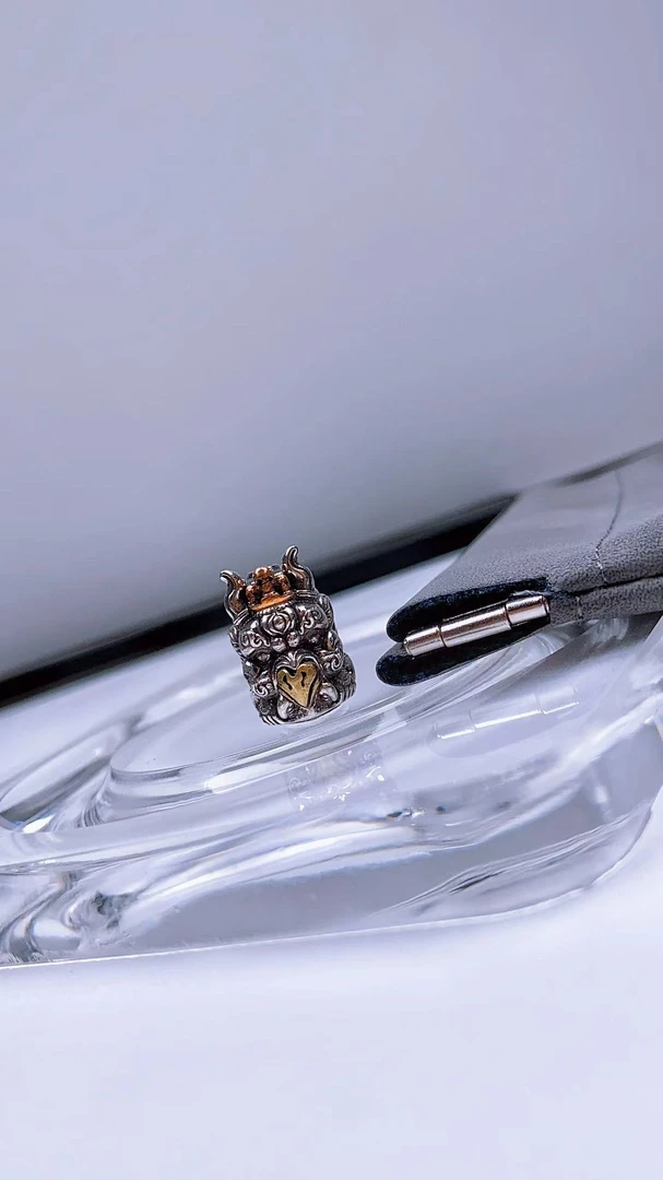 铜合金手链 925纯银金翅大鹏鸟吊坠文玩配饰隔珠