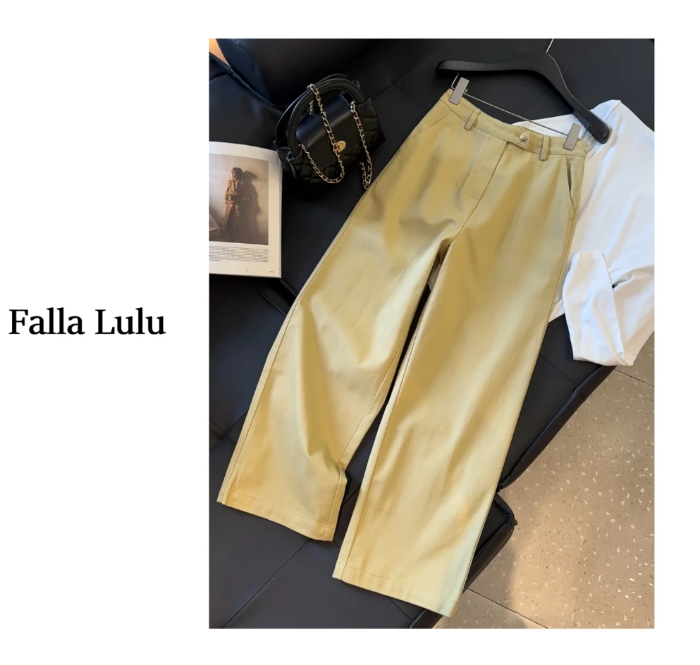 @英子家   高腰显瘦舒适透气长裤休闲裤  C1723