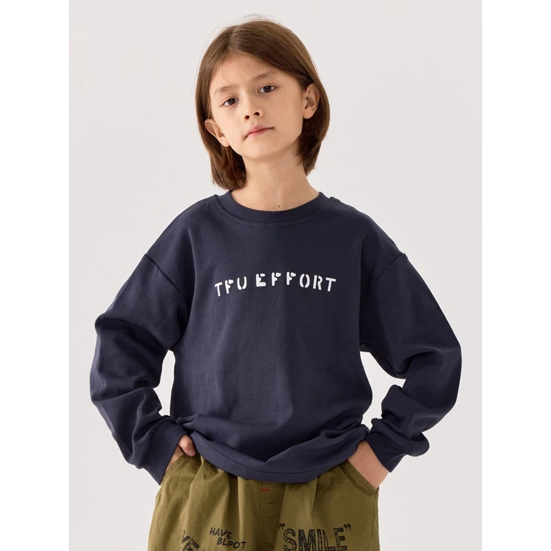 邦仔家童装2024春秋新款儿童山系打底衫男女童宽松印花长袖T恤潮