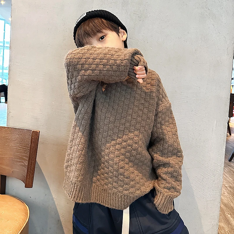 童装男童秋装毛衣2022新款儿童秋冬季针织套头男孩洋气潮