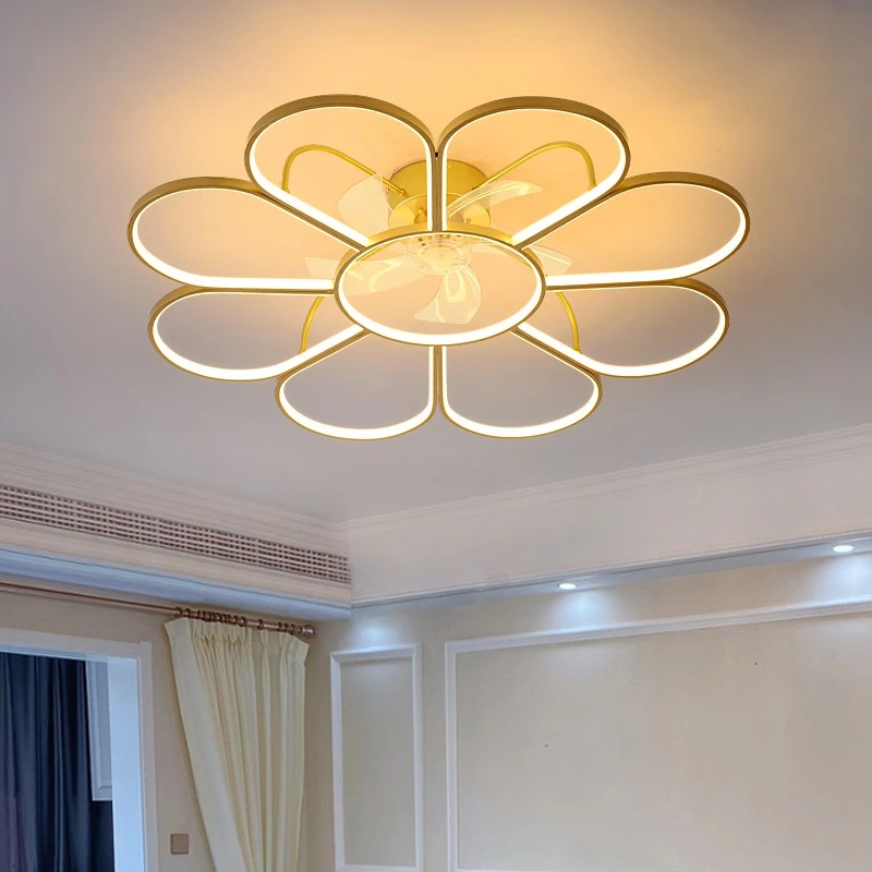 客厅灯简约现代吸顶灯轻奢静音风扇灯电扇吊灯隐形年新款灯具