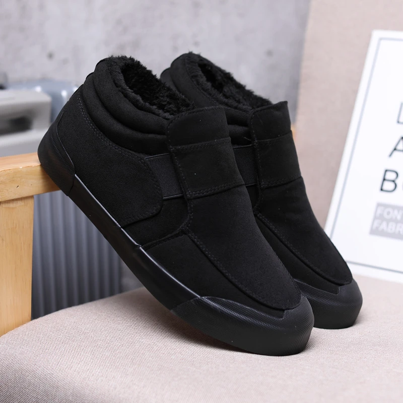 冬季男士加绒加厚老北京布鞋百搭软底保暖冬季棉鞋大码高帮爸爸鞋