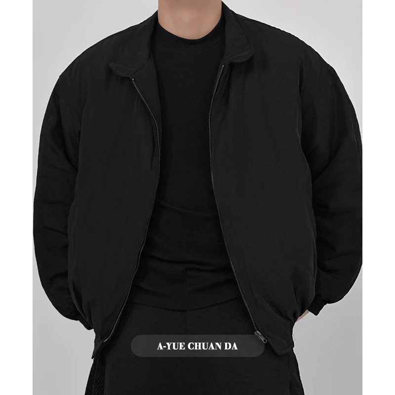 A YUE 秋季新款潮流美式简约宽松保暖百搭运动休闲拉链夹克外套