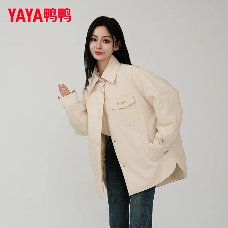 YAYA/鸭鸭男女同款羽绒服女新款休闲时尚鸭鸭羽绒服YE4A601046A