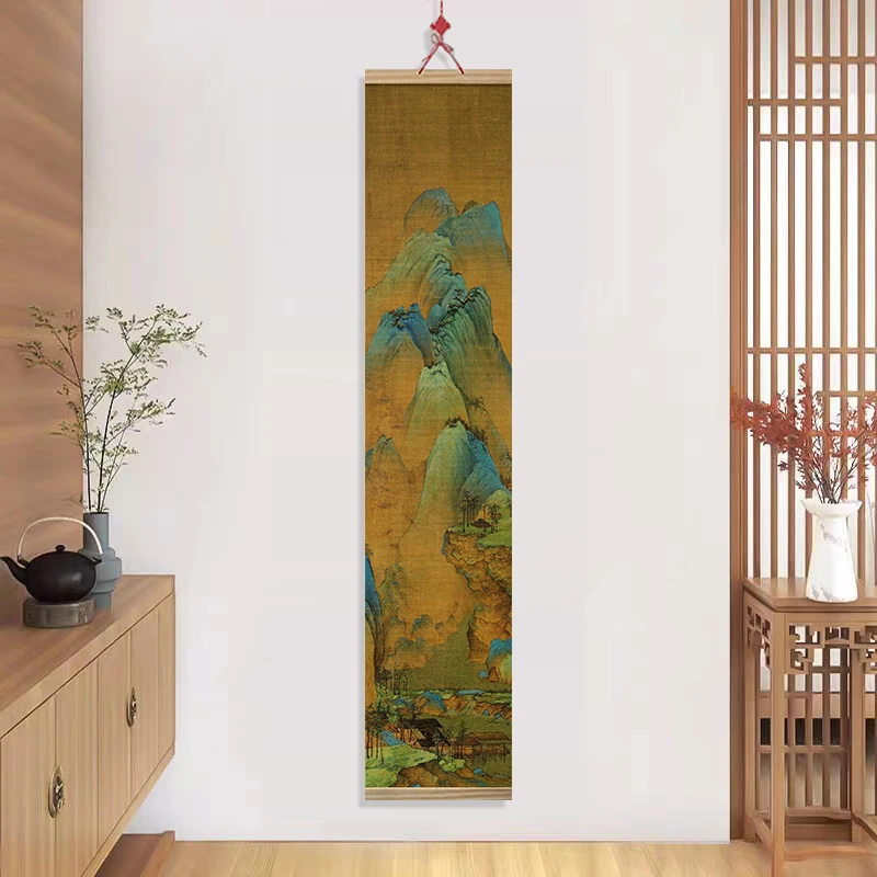 【亏本限购一单】新中式竹卷挂画纯手工竹卷帘子复古装饰画竹帘画