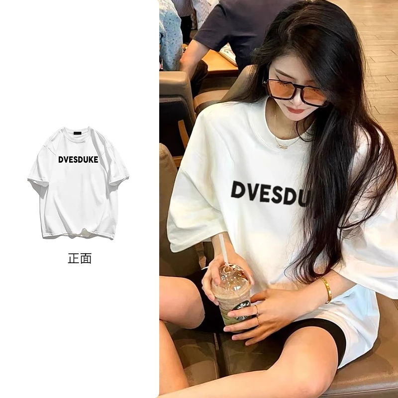 PRPN美式嘻哈ins潮牌字母印花纯棉短袖T恤女高街圆领上衣#N0399