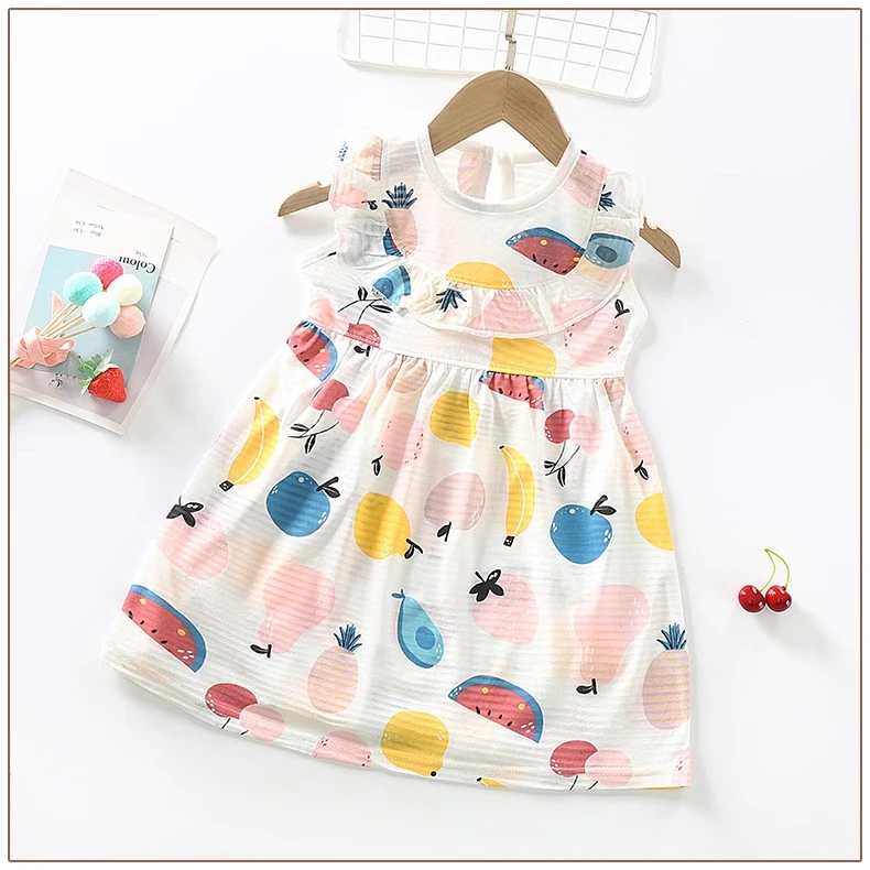 女童连衣裙夏季新款纯棉婴儿背心睡裙韩版洋气小女孩宝宝公主裙子