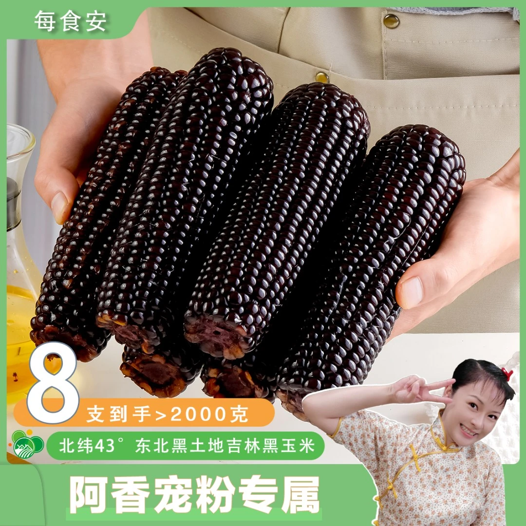 【阿香专属】每食安东北拉丝黑玉米240g*8支甜糯玉米低脂真空包装