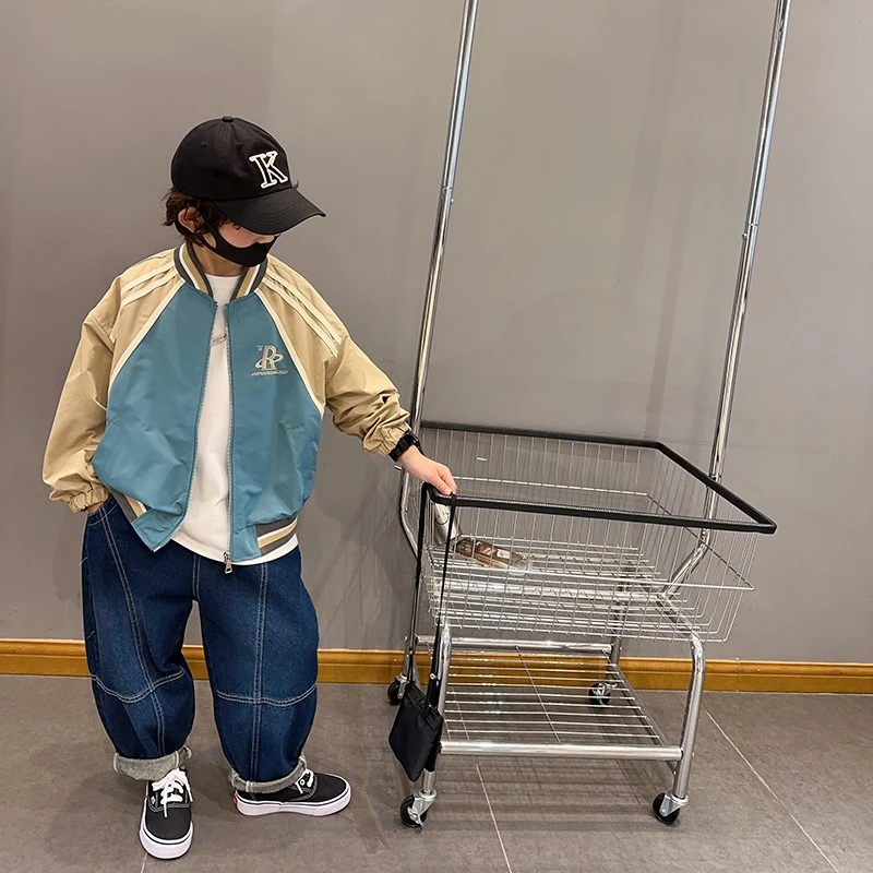 男童春季棒球夹克外套2023韩版新款中大童洋气百搭潮流款儿童春装