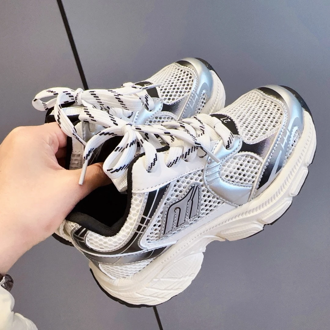 春款百搭休闲运动鞋网红时尚夏季透气学生厚底ins网面