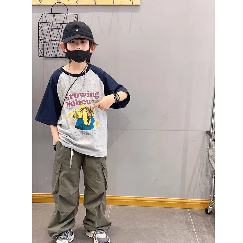 2024男童新款短袖T恤夏季休闲款