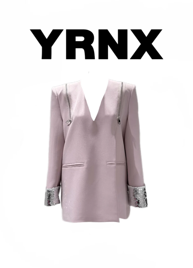 YIRANNAXUAN/伊然納暄 小众设计师原创款高定时尚拉链长款西装