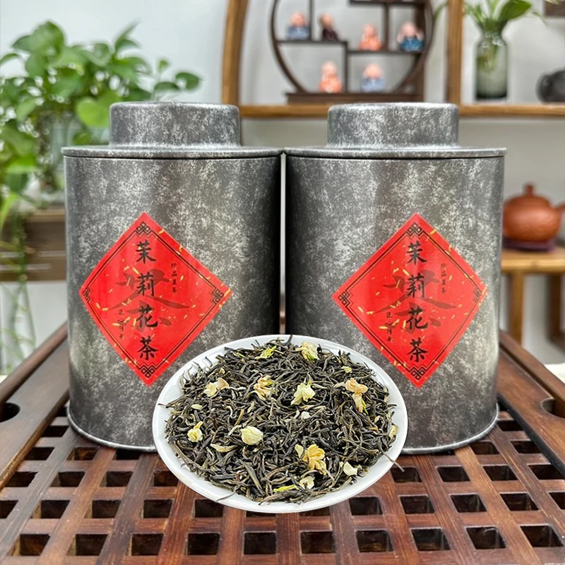 茉莉花茶M66浓香型冬夜飘雪花香味茶叶浓罐装新鲜茶香