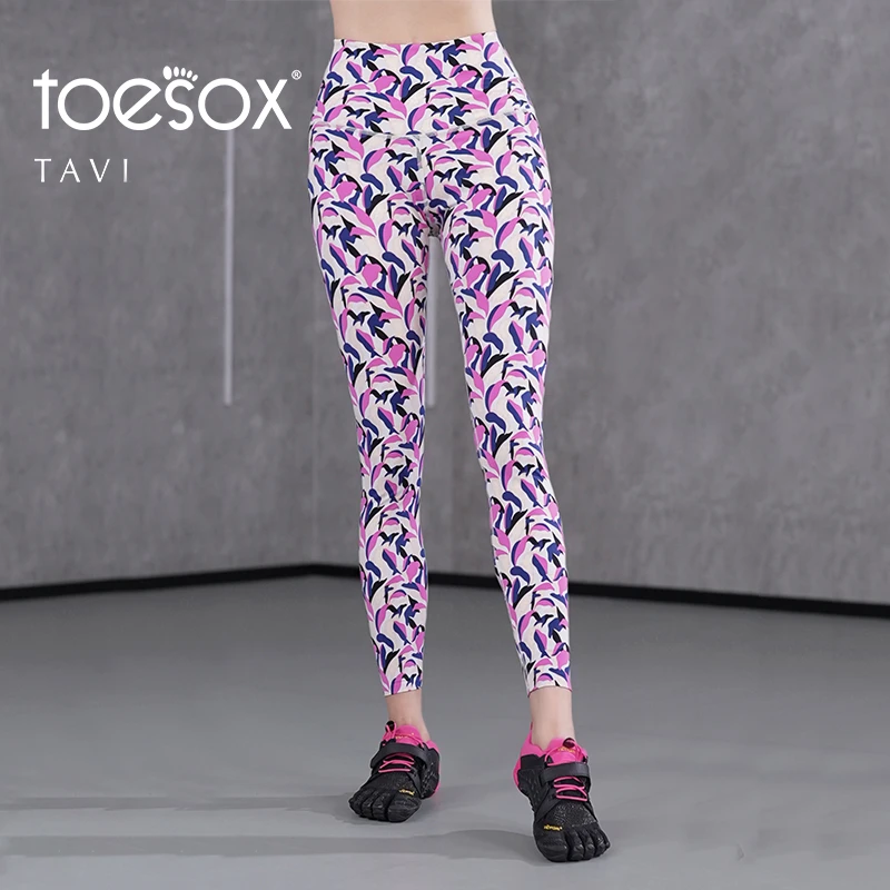 toesox tavi联名款女士运动高腰紧身裤B瑜伽裤裸感弹力提臀紧身裤