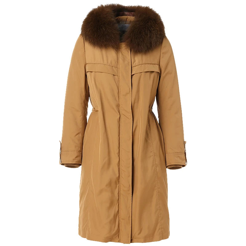 Gowani/乔万尼新款时尚女装白鸭绒冬季收腰显瘦外套中长款EN4T732