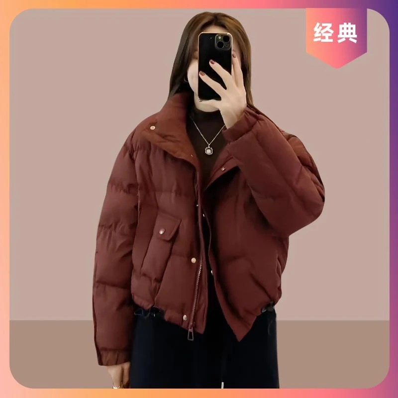 2025冬季新款气质立领短款棉服女设计感百搭时尚小个子保暖外套
