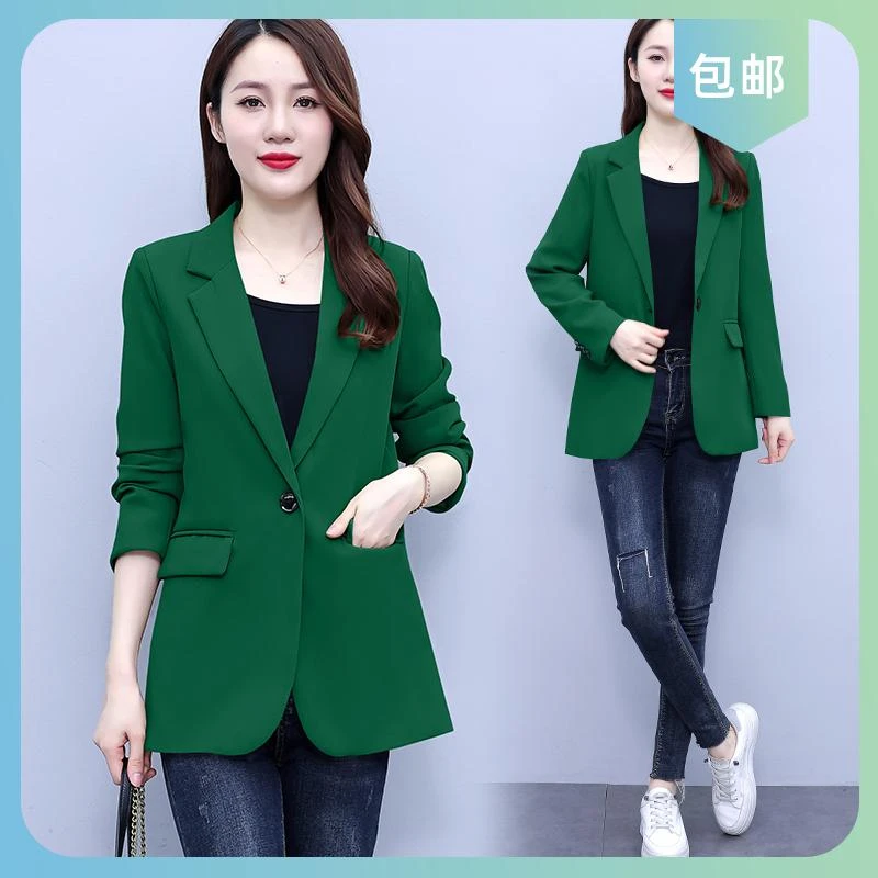 2025春秋新款大码外套女神范上衣高级感气质职业休闲小西装女西服