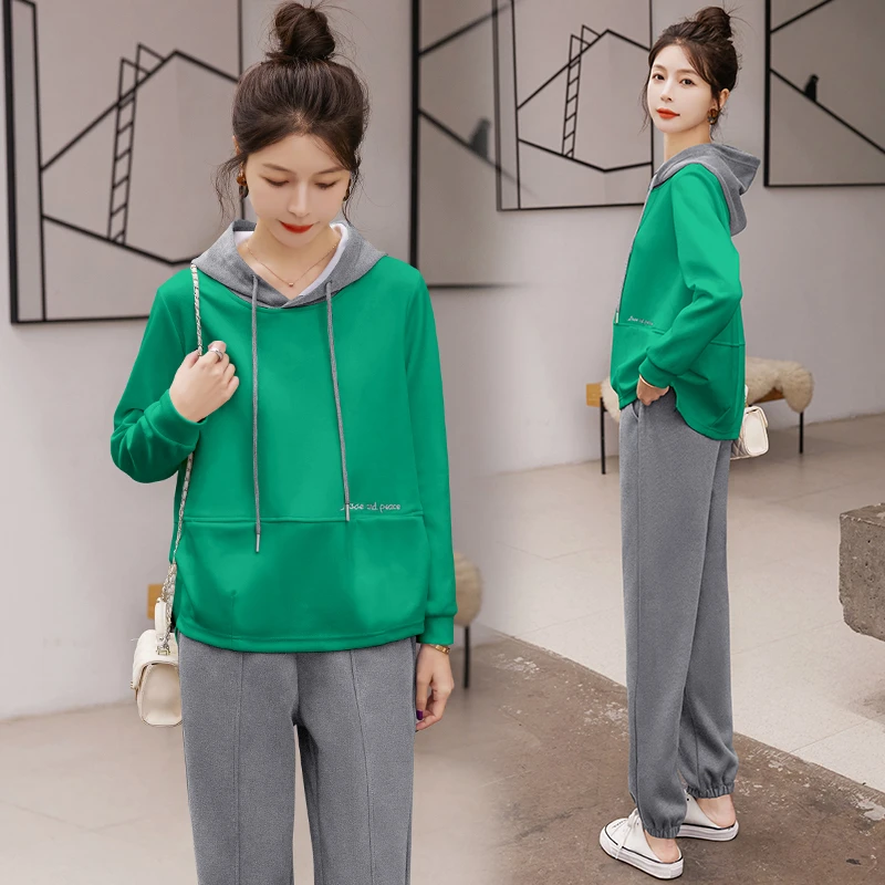 卫衣套装女2025年新款春秋小个子运动时尚休闲减龄活泼妈妈两件套