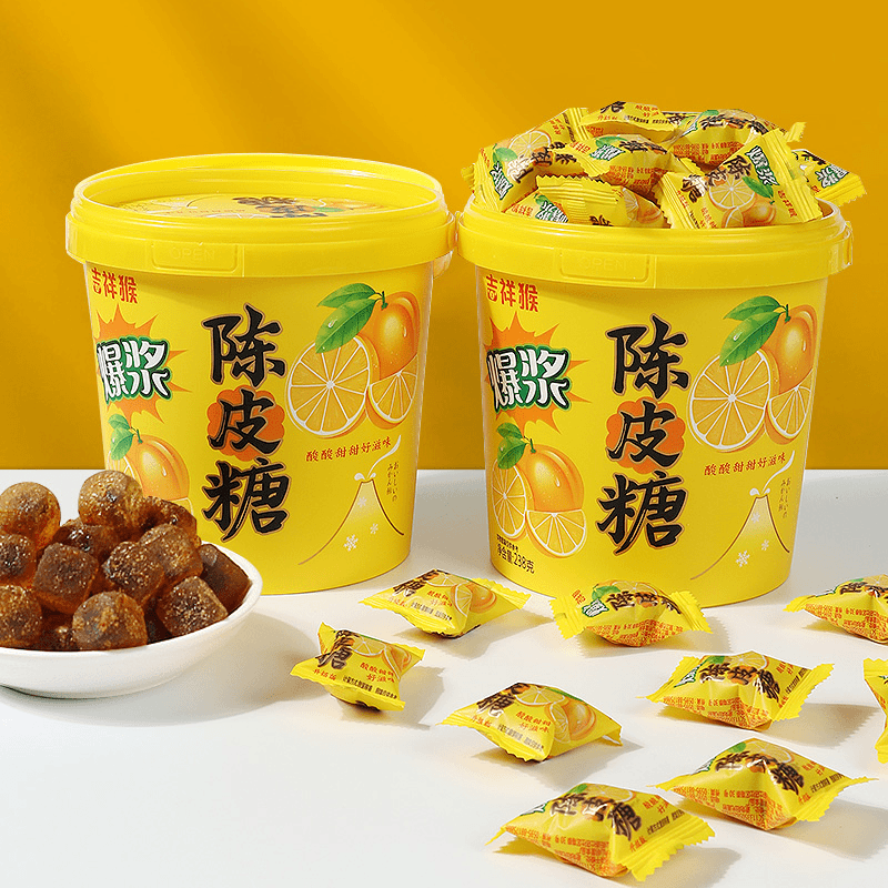 【与辉零食甄选】珍丽友爆浆夹心陈皮糖软糖水果味糖果休闲小零食