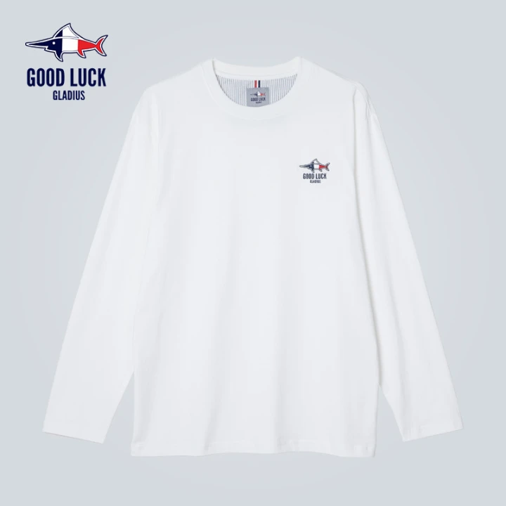 GOOD LUCK BLUE蓝鲨长袖T恤休闲百搭-FR2B106