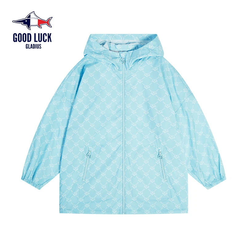 蓝鲨【星线好物】连帽夹克女时尚短款宽松上衣女薄款外套MY3S105