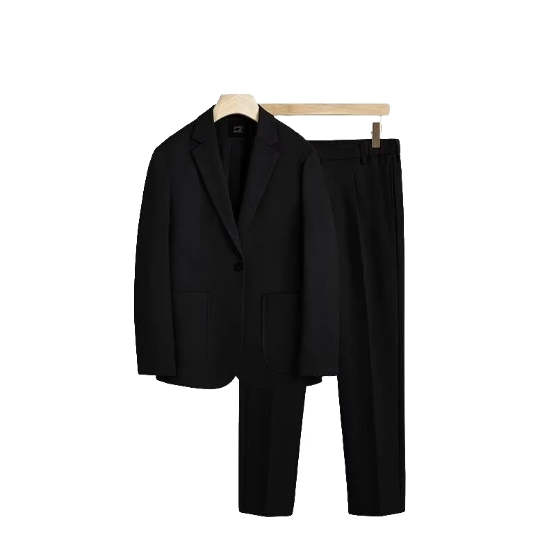 2024年新款高级感休闲西服套装男宽松韩版潮流轻熟风伴郎新郎礼服