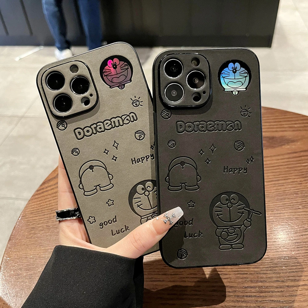 ins适用iPhone苹果16镭射15可爱14卡通13哆啦A梦1211promax手机壳