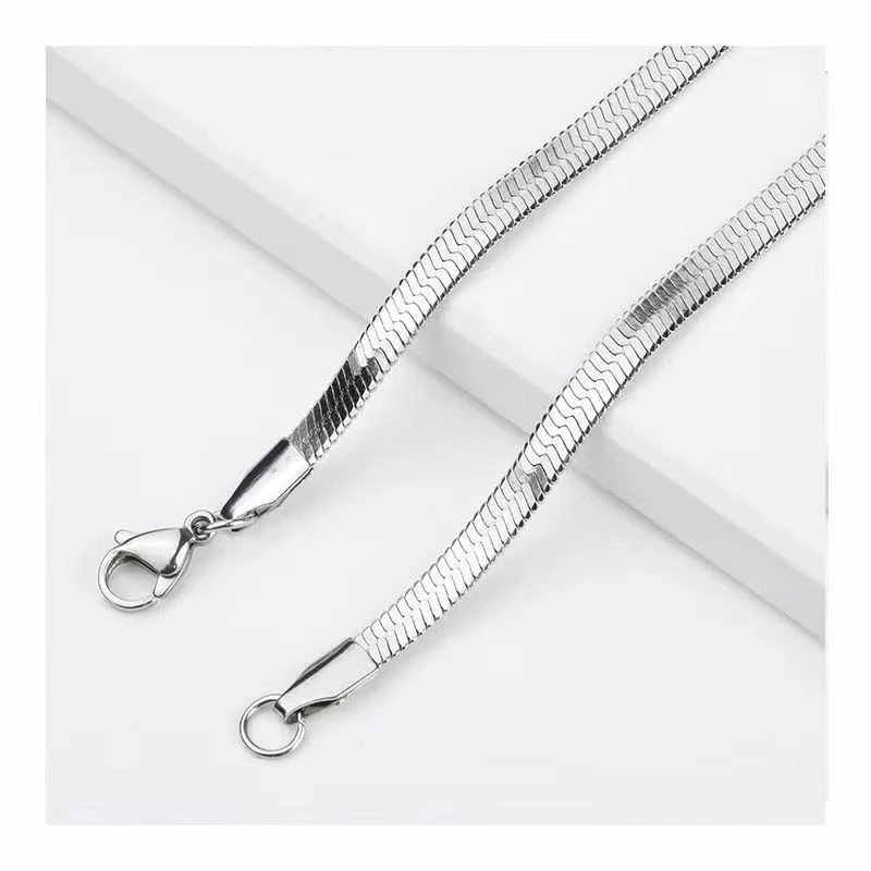 钛钢项链 时尚日韩百搭项链锁骨钛钢男女同款项链不锈钢刀片链ins